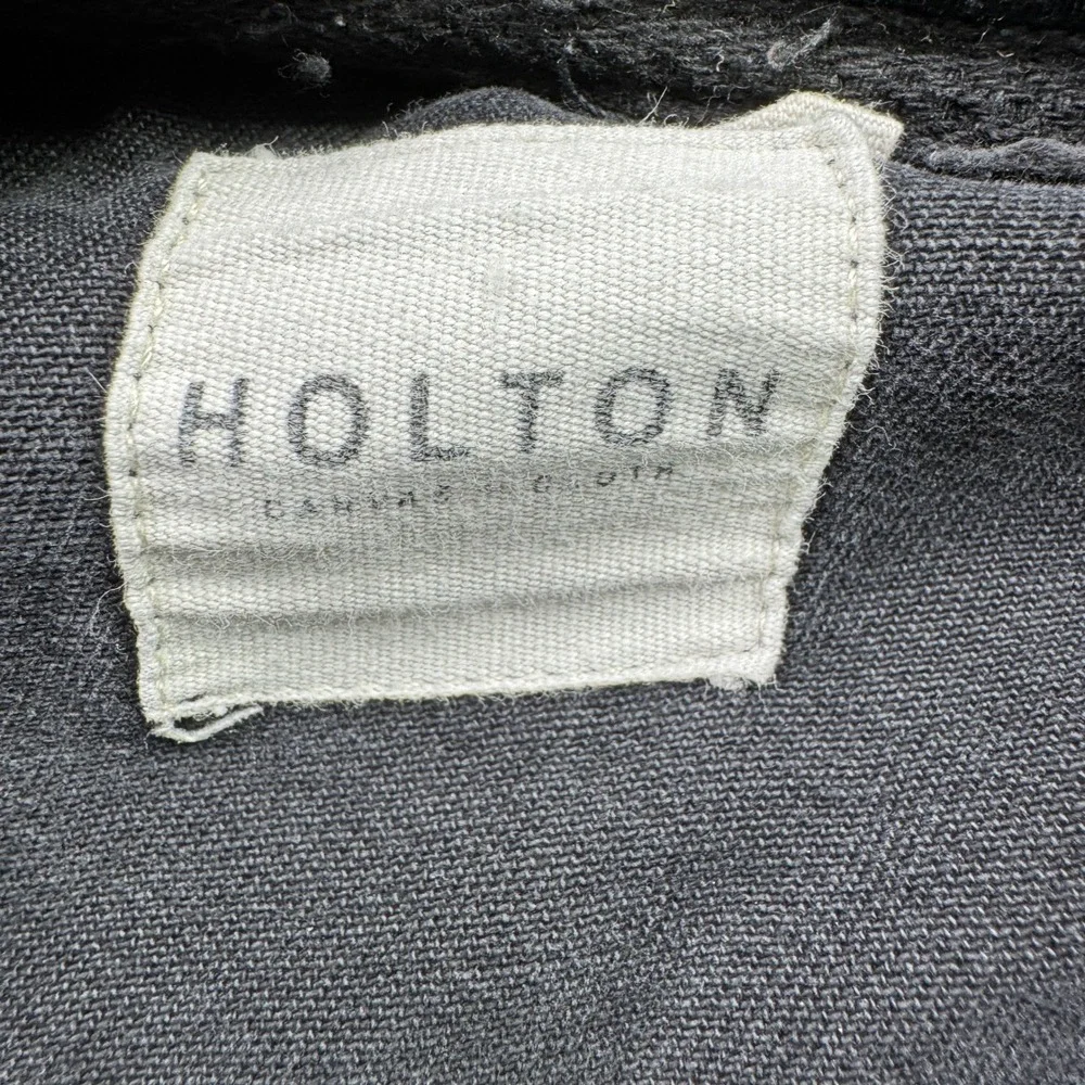 Holton Canvas & Cloth‎ Jacket Men M Grey Denim Fleece Hood Knit Sleeve Shirt